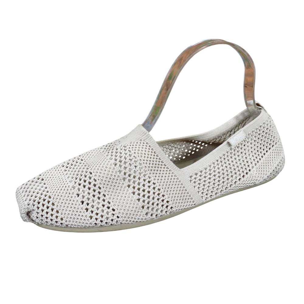 Skechers BOBS Plush Twiggy Womens Slip On Flats Size 9 Walking‎ Shoes Natural
